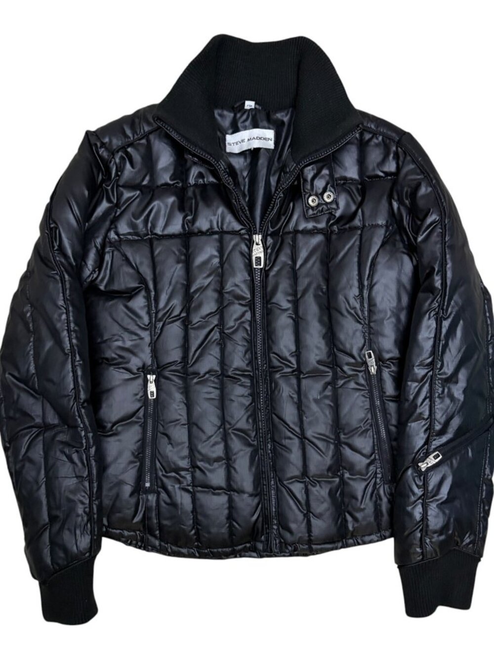 STEVE MADDEN Puffer Jacket Designer Winter Parka Coat Womens Small